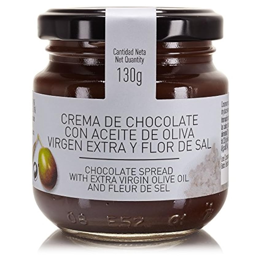 La Chinata Crema de Chocolate con Aceite de Oliva Virgen Extra y Flor de Sal - 3 Paquetes de 130 gr - Total: 390 gr KFeAubmF