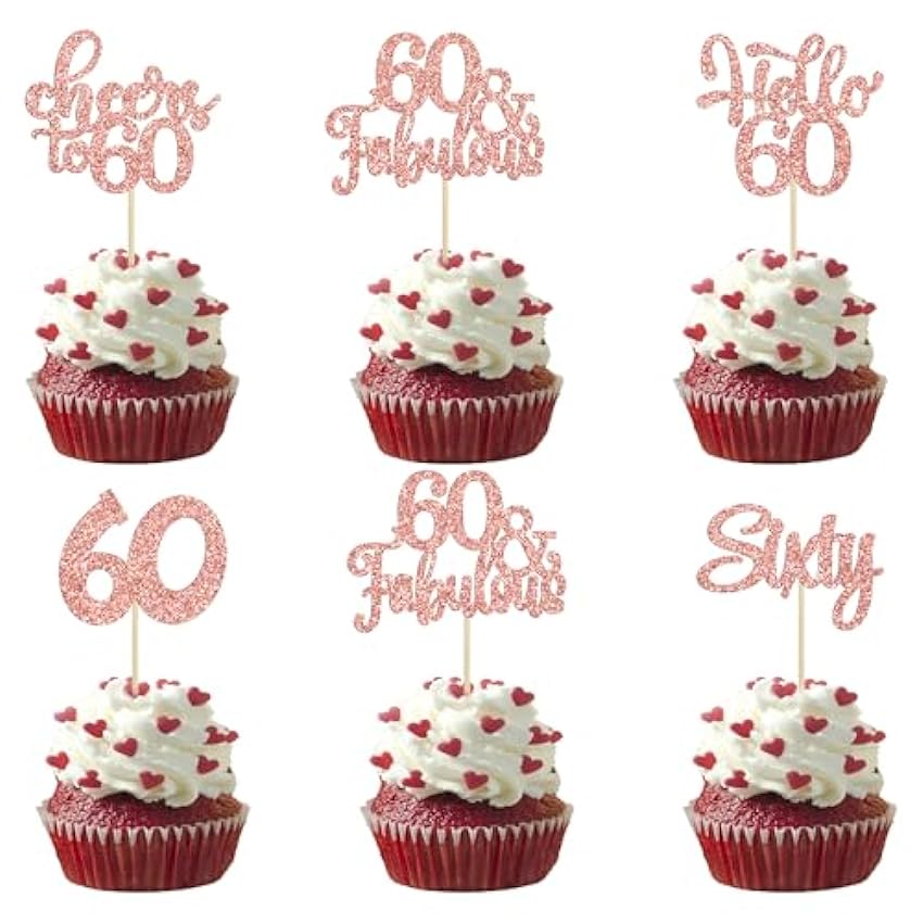 30 adornos para cupcakes de 21 cumpleaños, veintiún legal para cupcakes 21, decoraciones de tartas para cumpleaños 21, suministros de fiesta de aniversario de 21 años, purpurina de oro rosa mD1XsUKx