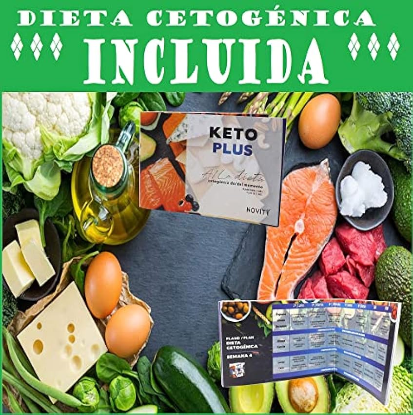 NOVITY Keto Plus 90 comprimidos Con HMB Y Guaraná, Quemagrasas para adelgazar y rapido, con Cáscara sagrada+Colina+Cromo gZu27DIG