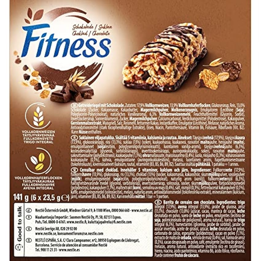 Cereales Nestlé Fitness Chocolate Barritas pack de 8 x 6 (48 barritas) Iif6xJU8