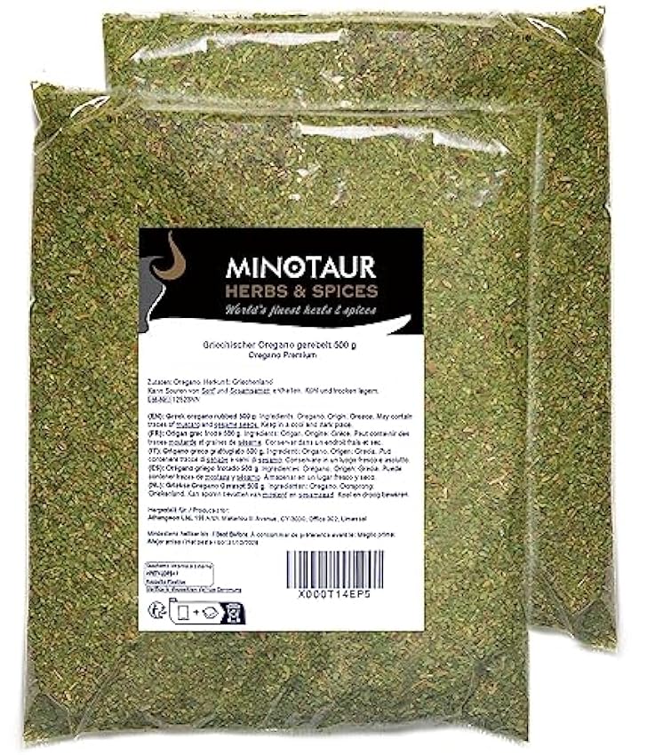 Minotaur Spices | Orégano Griego frotado | 2 x 500 g (1Kg) jYfO0pzL