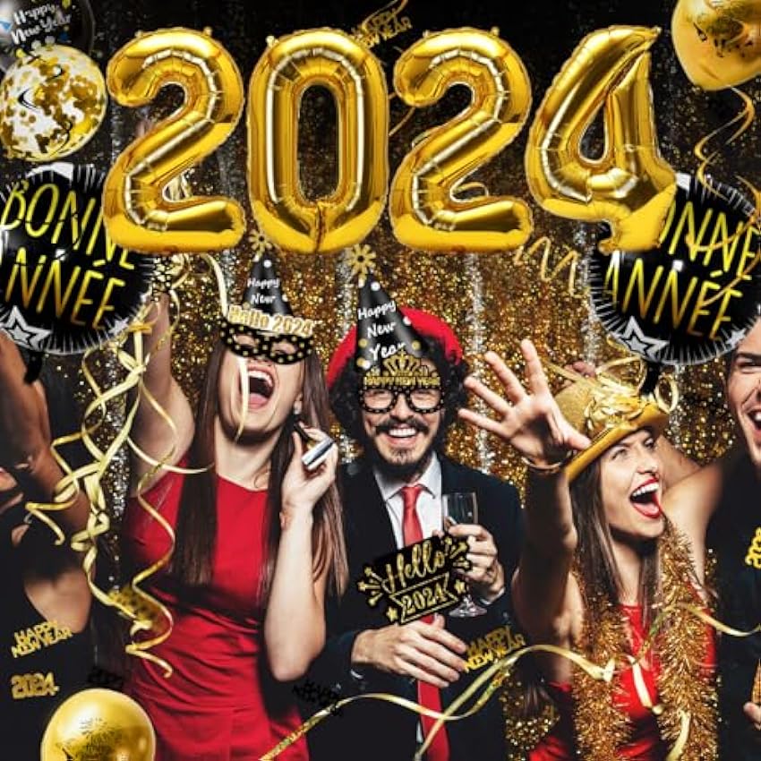 iZoeL Decoraciones de Feliz Año Nuevo 2024 OmBZPMbC