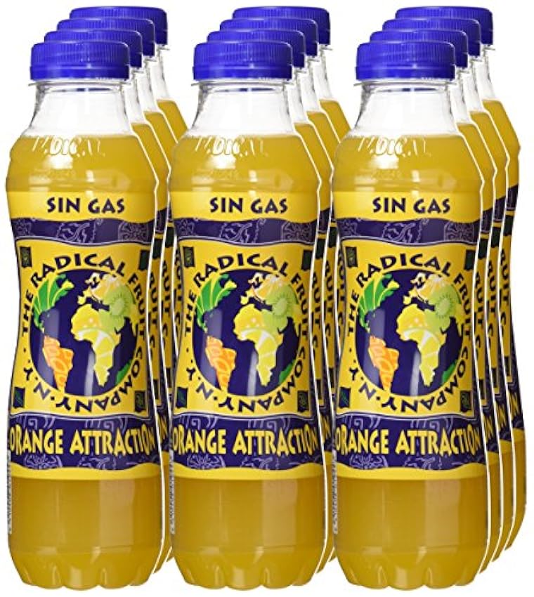 Radical - Orange attraction - Bebida refrescante de zumo de frutas con edulcorantes - 500 ml - [Pack de 12] Hj2zCmam