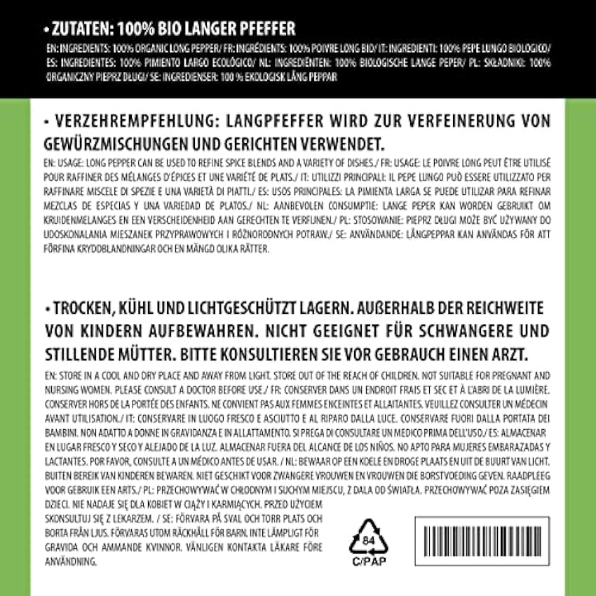 Pimiento largo ecológico (250g), pimiento en rama procedente de cultivo ecológico certificado, pimiento largo testado en laboratorio, 100% puro y natural iE5G6KyK