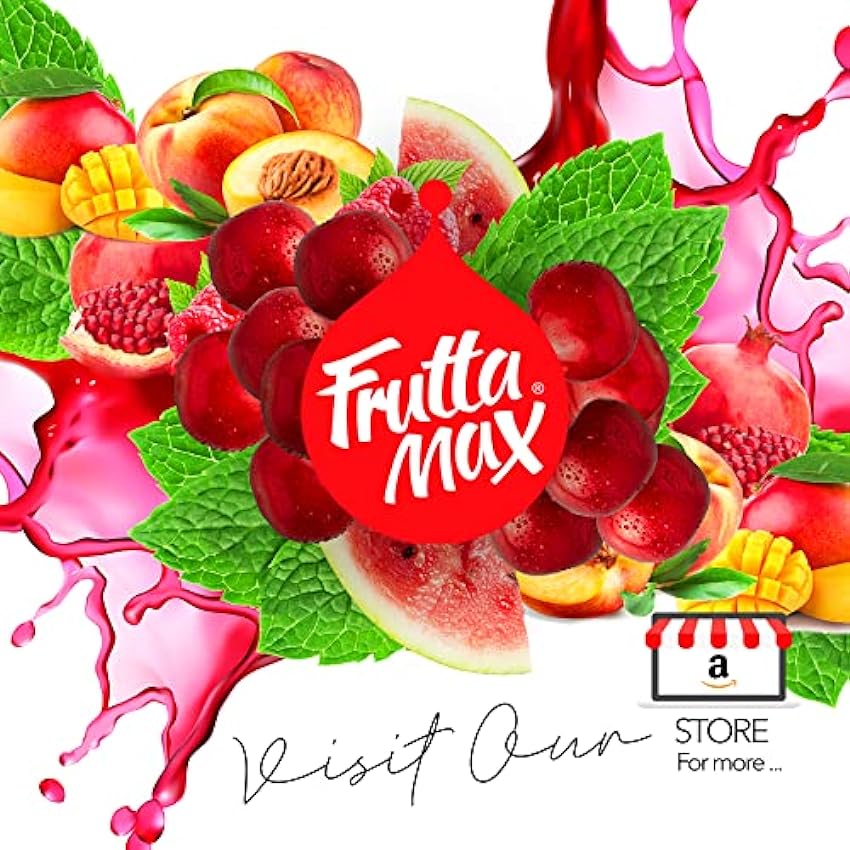 FruttaMax - Concentrado de jarabe de frutas | Menos azúcar | con un 50% de contenido de fruta | adecuado para máquina de refrescos 500ml (Cola) PU7zTTCi